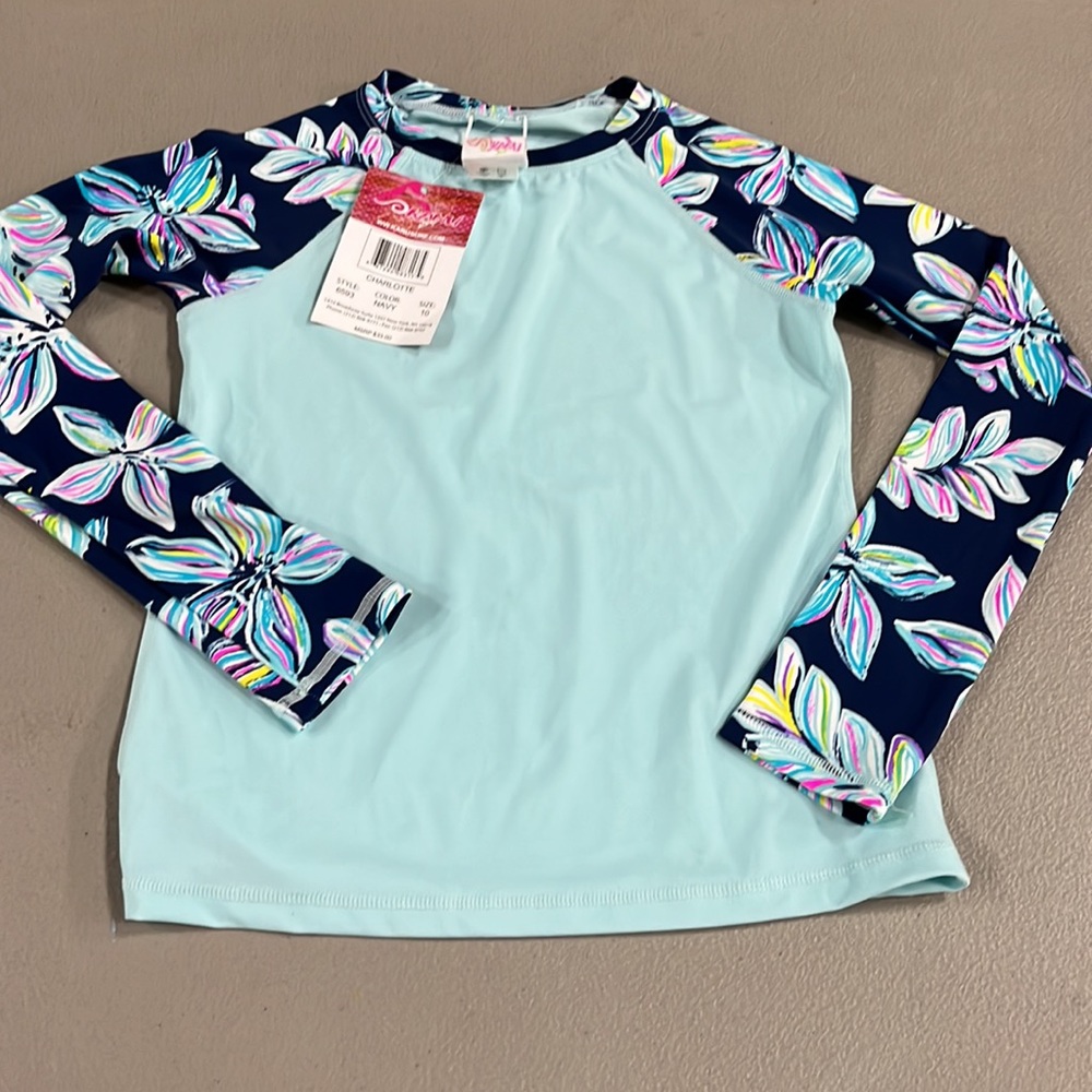 Kanu Surf Girls' Long Sleeve Rashguard UPF 50+ Swim Top